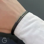 دستبند طلا چرم اسپرت 35995