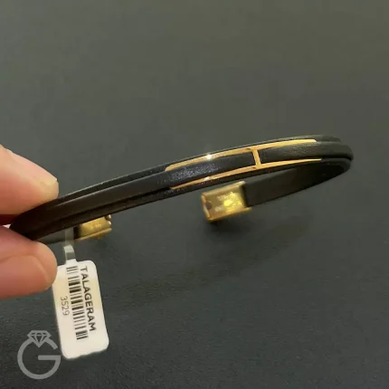 دستبند طلا چرم اسپرت 35995