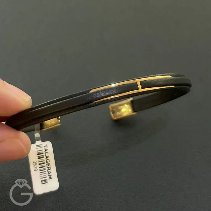 دستبند طلا چرم اسپرت 35995