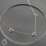 گردنبند طلا قلب متصل