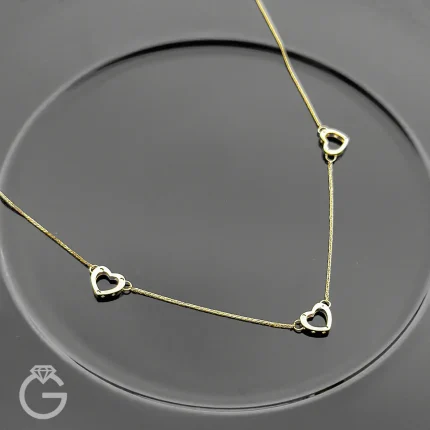 گردنبند طلا قلب متصل