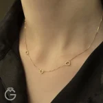 گردنبند طلا قلب متصل