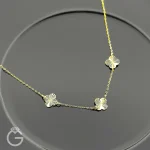 گردنبند طلا ونکلیف تراش متصل