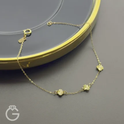 دستبند طلا ونکلیف تراش متصل