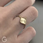 انگشتر طلای لوزی تراش