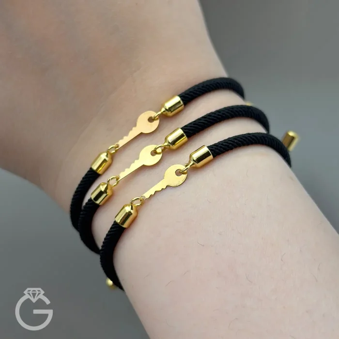 دستبند طلا مارشال طرح کلید (2) دستبند طلا مارشال طرح کلید