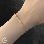 دستبند طلای طنابی کونیک