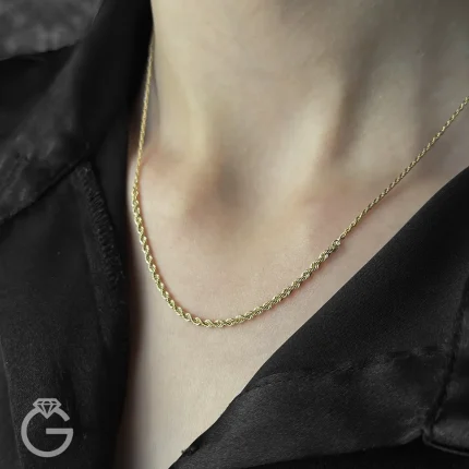 گردنبند طلای طنابی کونیک