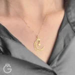 آویز طلای ماه و ستاره