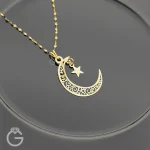 آویز طلای ماه و ستاره