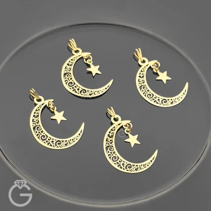 آویز طلای ماه و ستاره