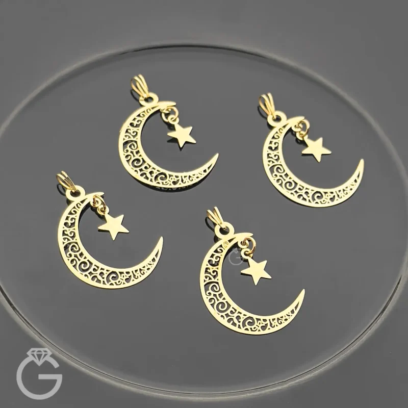 آویز طلای ماه و ستاره