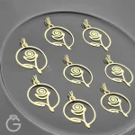 آویز طلای گل