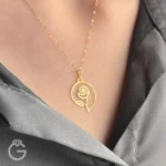 آویز طلای گل