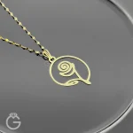 آویز طلای گل