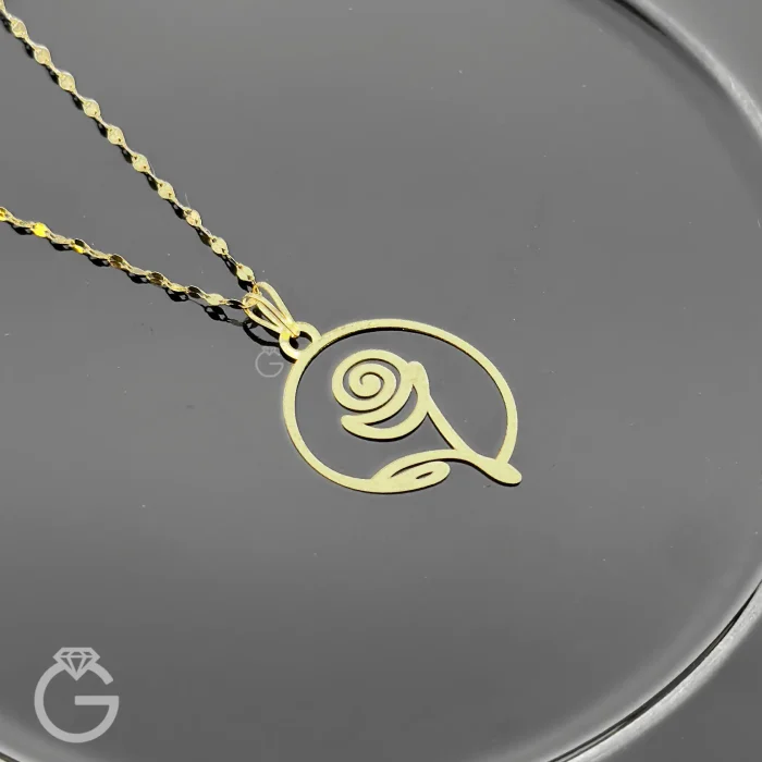 آویز طلای گل