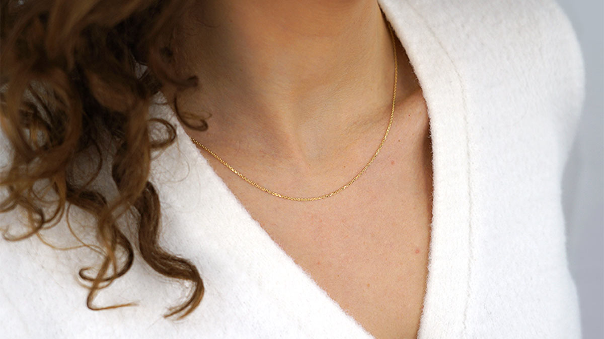 درک سایزبندی گردنبندهای طلا