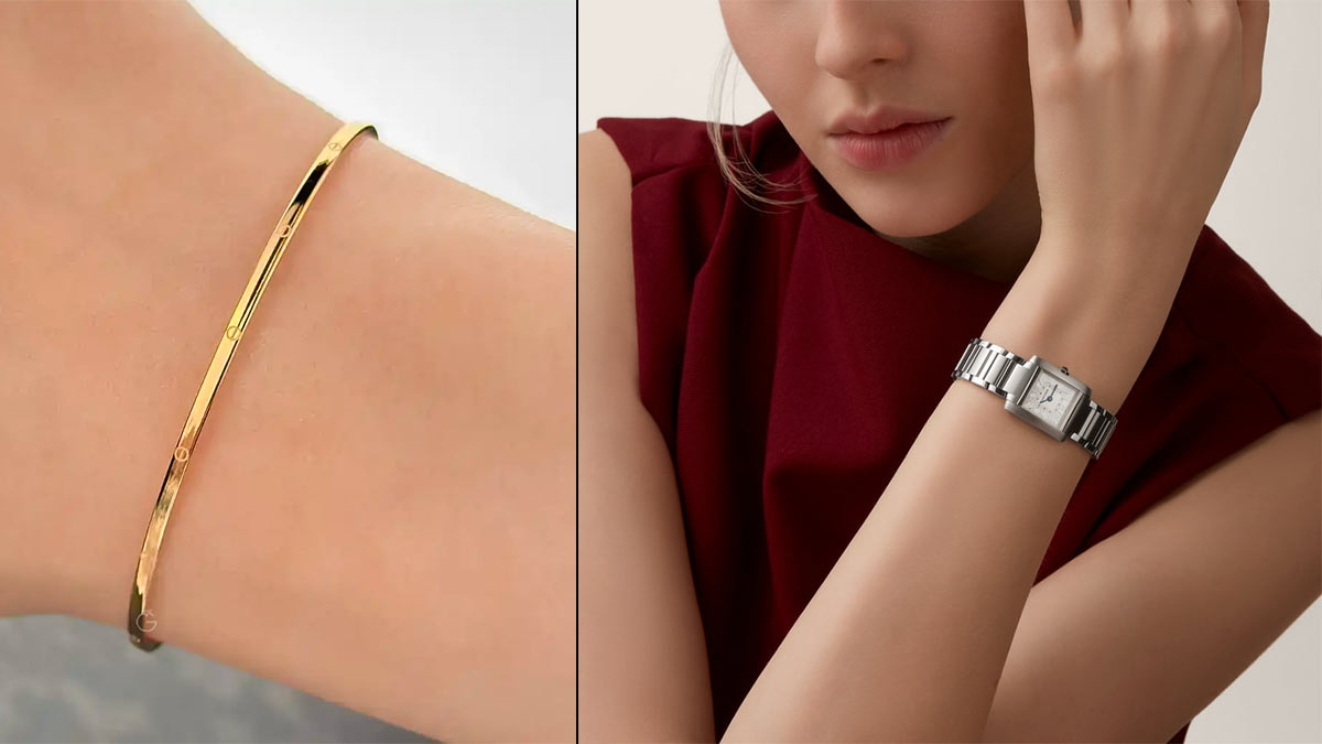 دستبند بنگل طلا کارتیه، لوکس و جاودانه برای ساعت‌های کلاسیک