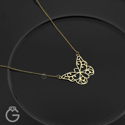گردنبند طلا پروانه متصل