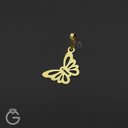 پلاک طلا لیزری طرح پروانه