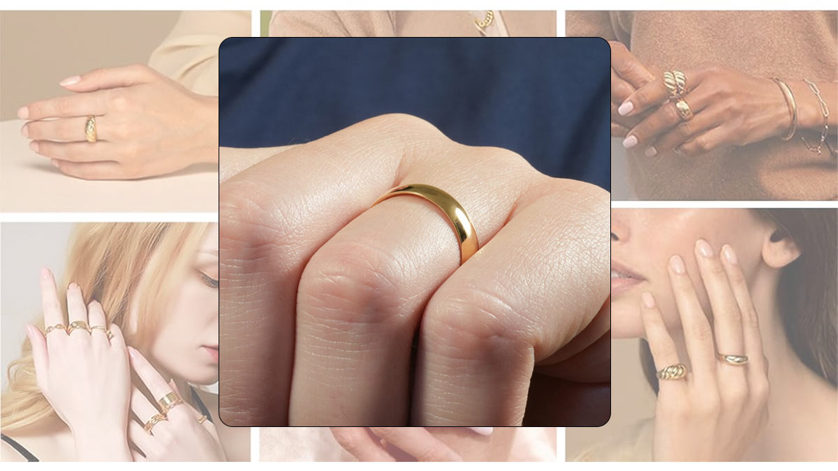 حلقه‌های ساده طلا