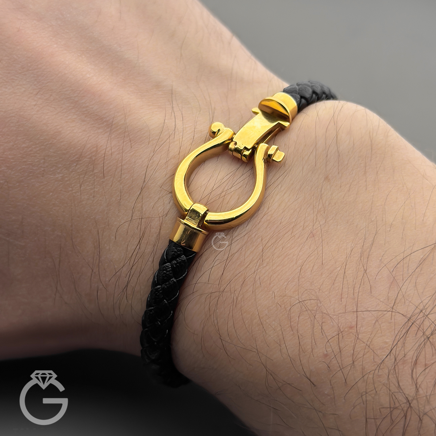 دستبند طلا و چرم فرد (2)