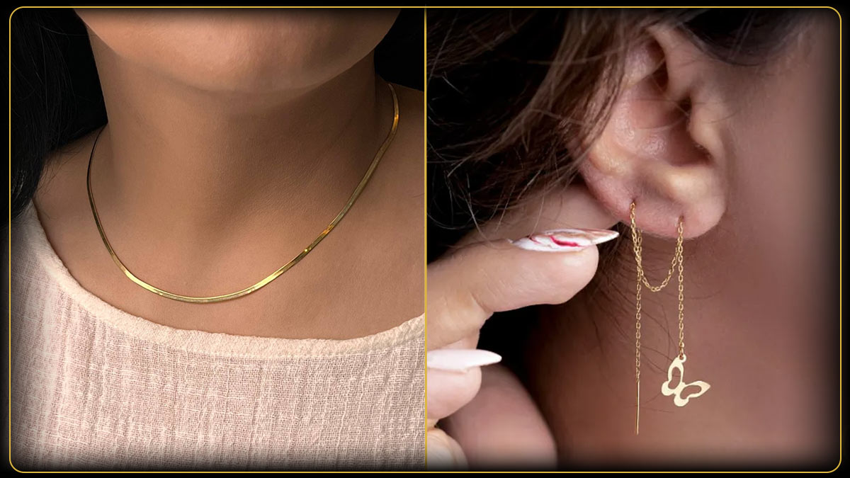 ست اکسسوری های طلا متناسب با استایل روزمره