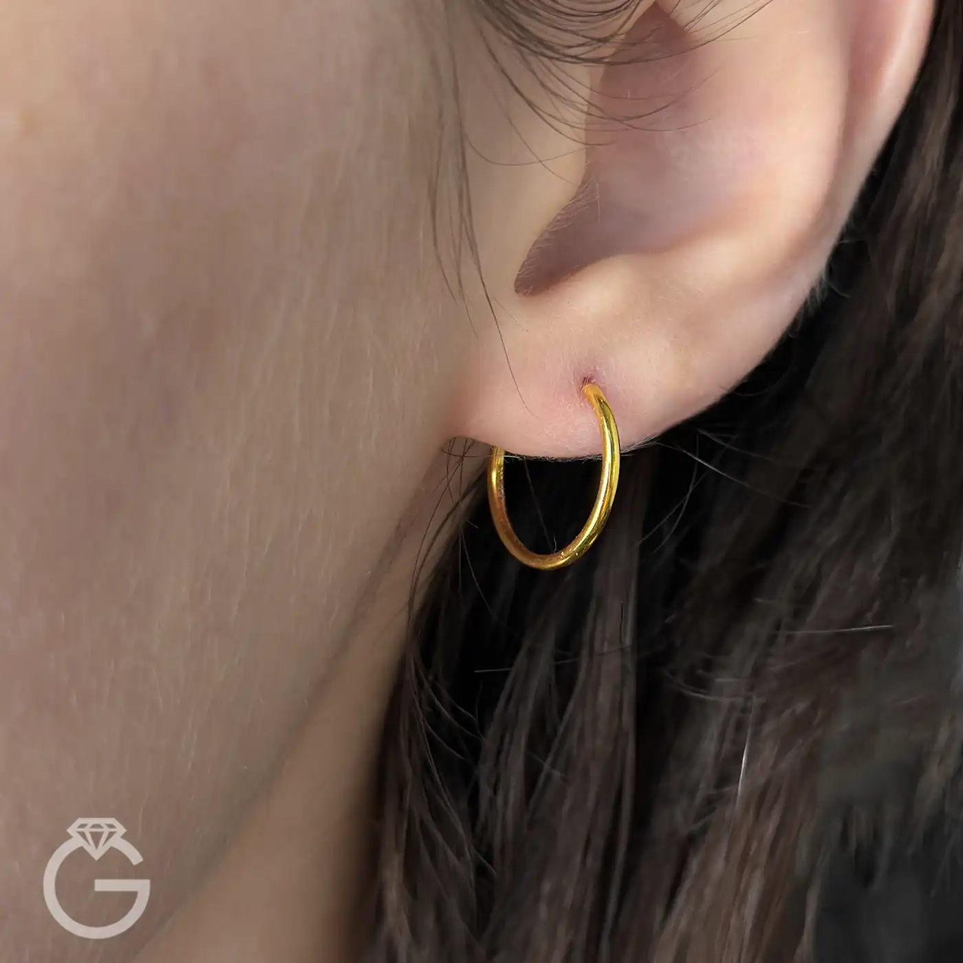 گوشواره حلقه ای طلا قطر 1.5 (1)