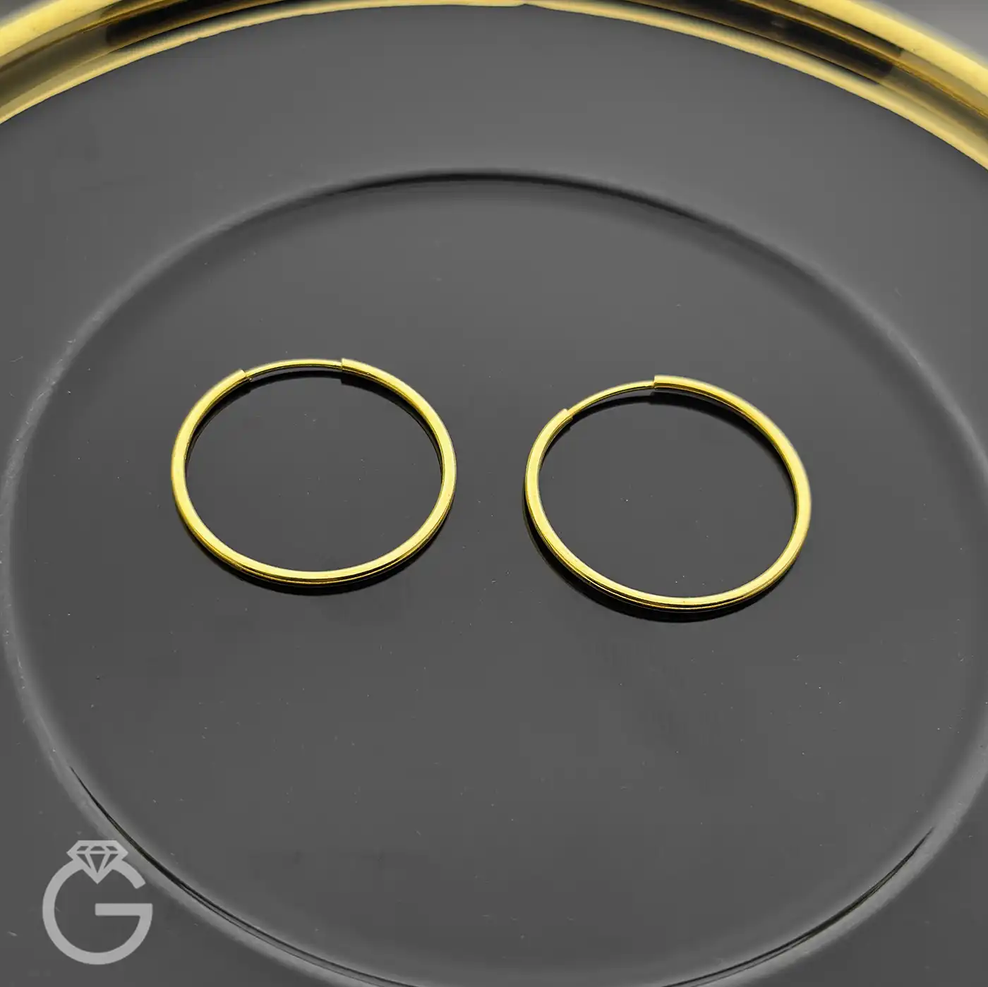 گوشواره حلقه ای طلا قطر 2.5 (1)