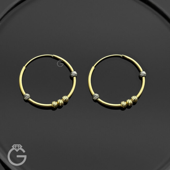 گوشواره طلا حلقه ای البرنادو قطر 2 (2)