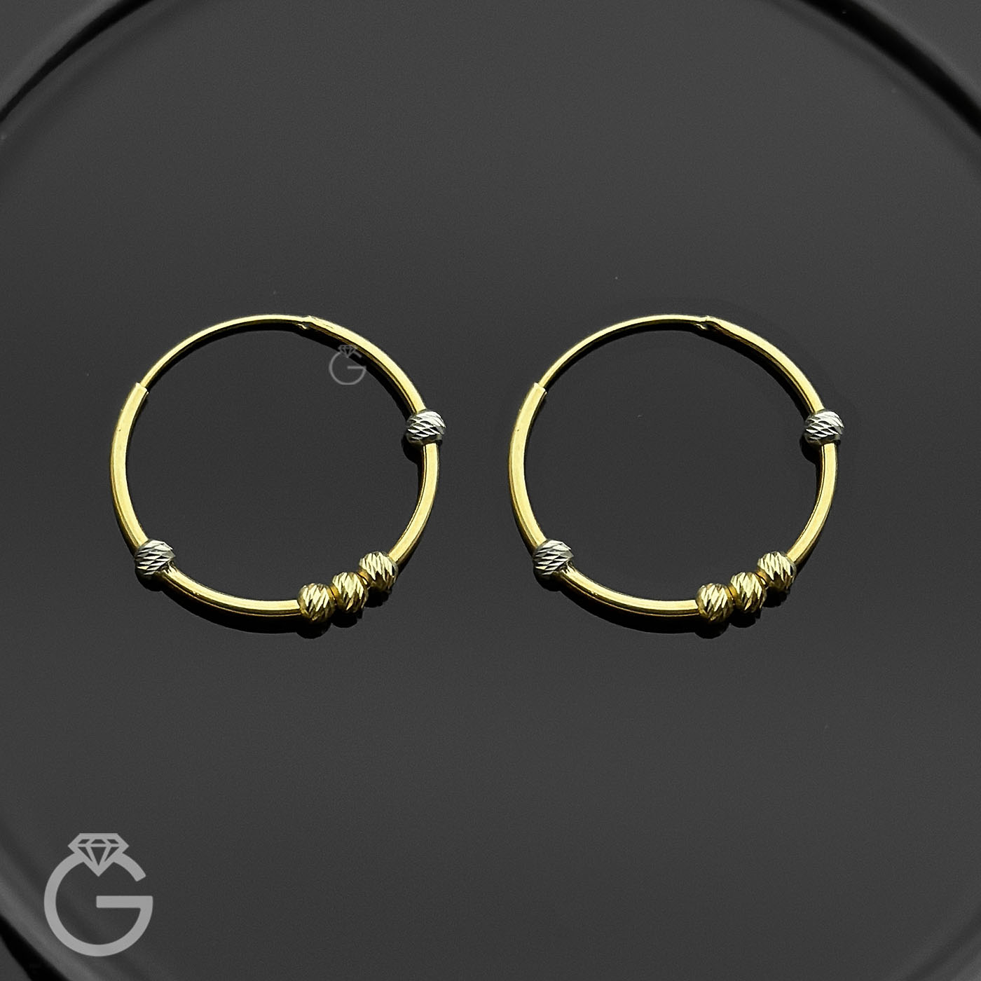 گوشواره طلا حلقه ای البرنادو قطر 2 (2)