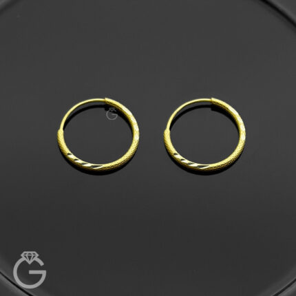 گوشواره طلا حلقه ای تراش