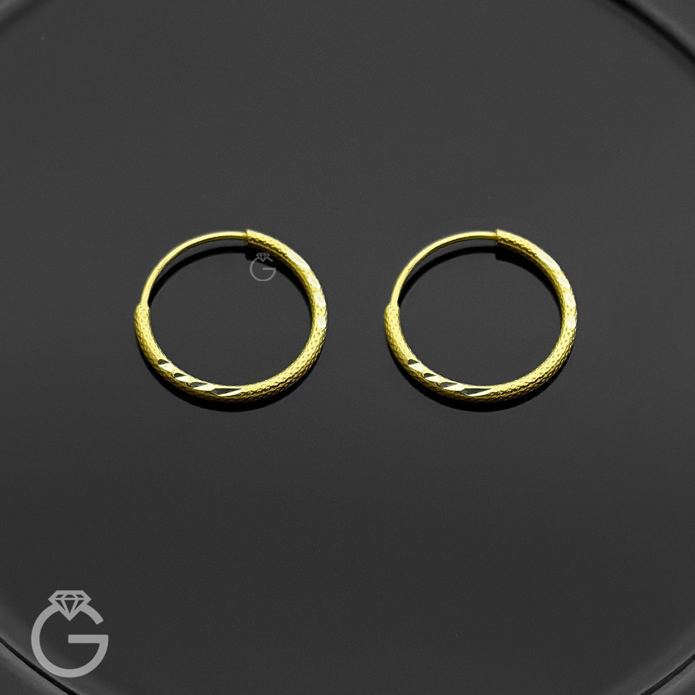 گوشواره طلا حلقه ای تراش (1)