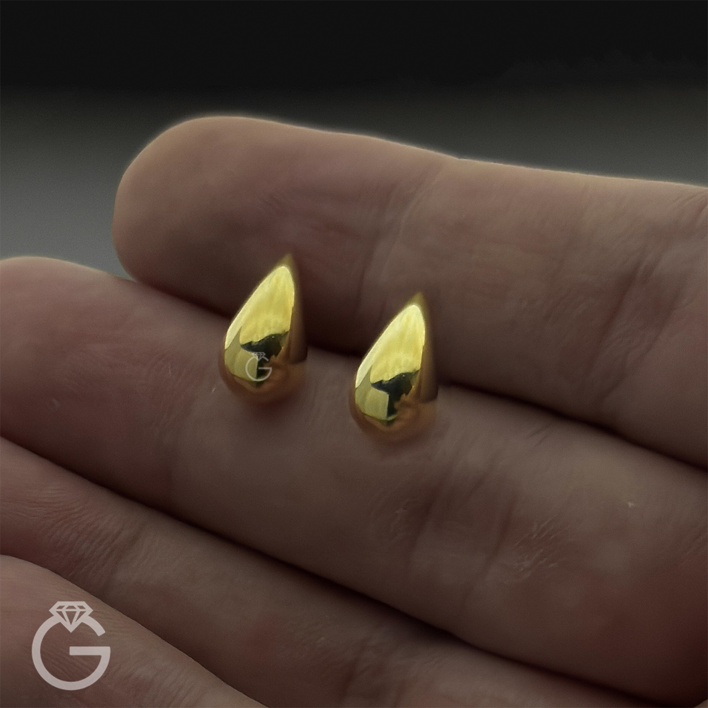 گوشواره طلا میخی طرح اشک دامله (1)