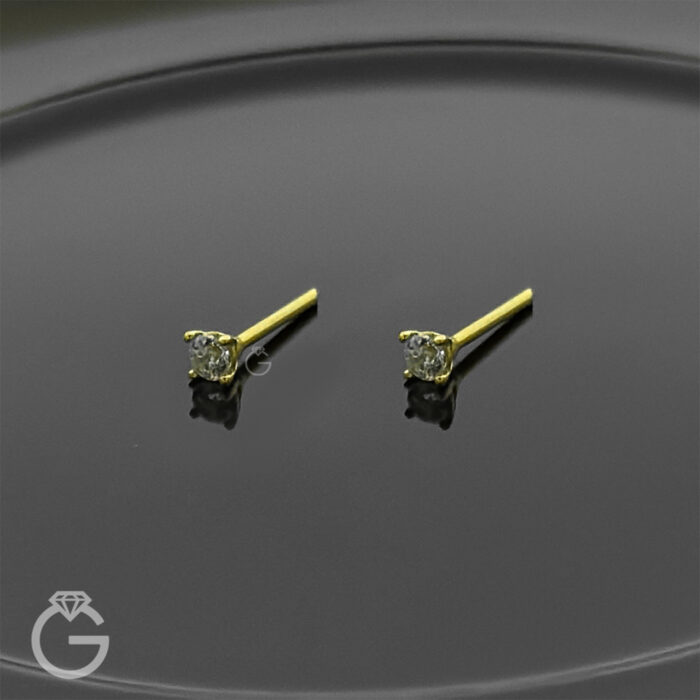 گوشواره طلا میخی چهار چنگ