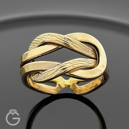 انگشتر طلای امگا طرح دار