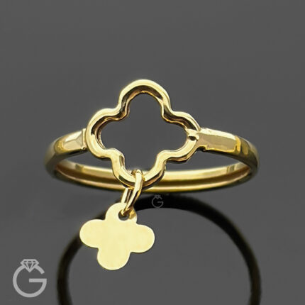 انگشتر طلای ونکلیف با آویز ونکلیف