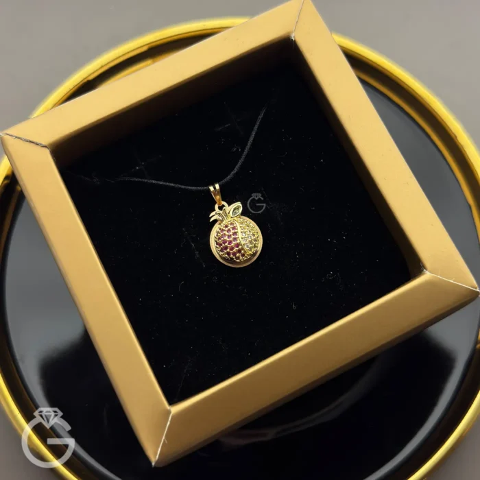 آویز طلا انار مینیمال طرح 2