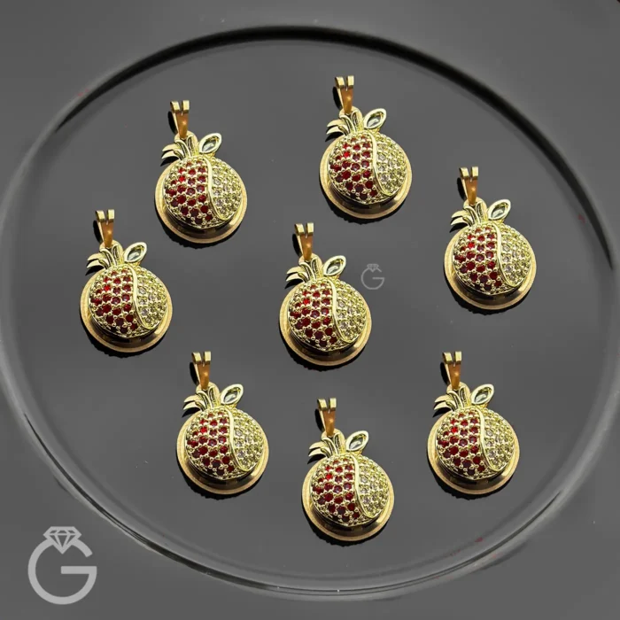 آویز طلا انار مینیمال طرح 2