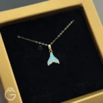 آویز طلای دم وال میناکاری