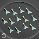 آویز طلای دم وال میناکاری