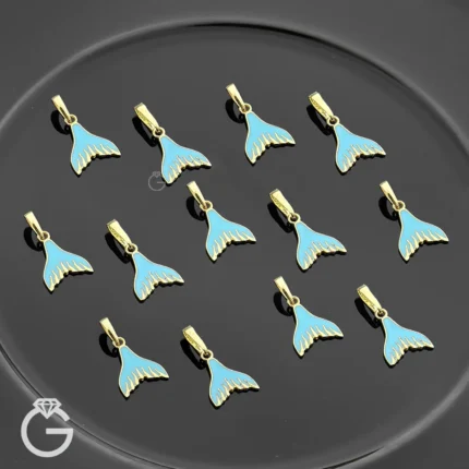 آویز طلای دم وال میناکاری