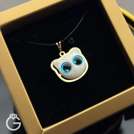 آویز طلای گربه مخملی