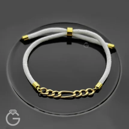 دستبند طلای فیگارو با بند مارشال