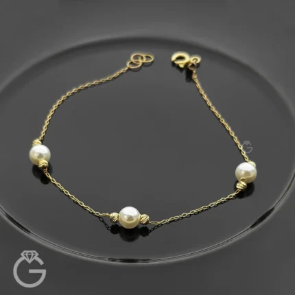 نیمست طلای گوی و مروارید شل