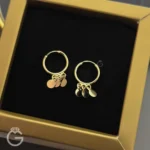 گوشواره طلا روکو آویز دایره