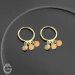 گوشواره طلا روکو آویز دایره