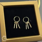 گوشواره طلا روکو همراه با آویز