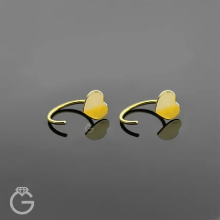 گوشواره طلا پرسنگی طرح قلب