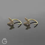 گوشواره طلا پرسنگی طرح پروانه